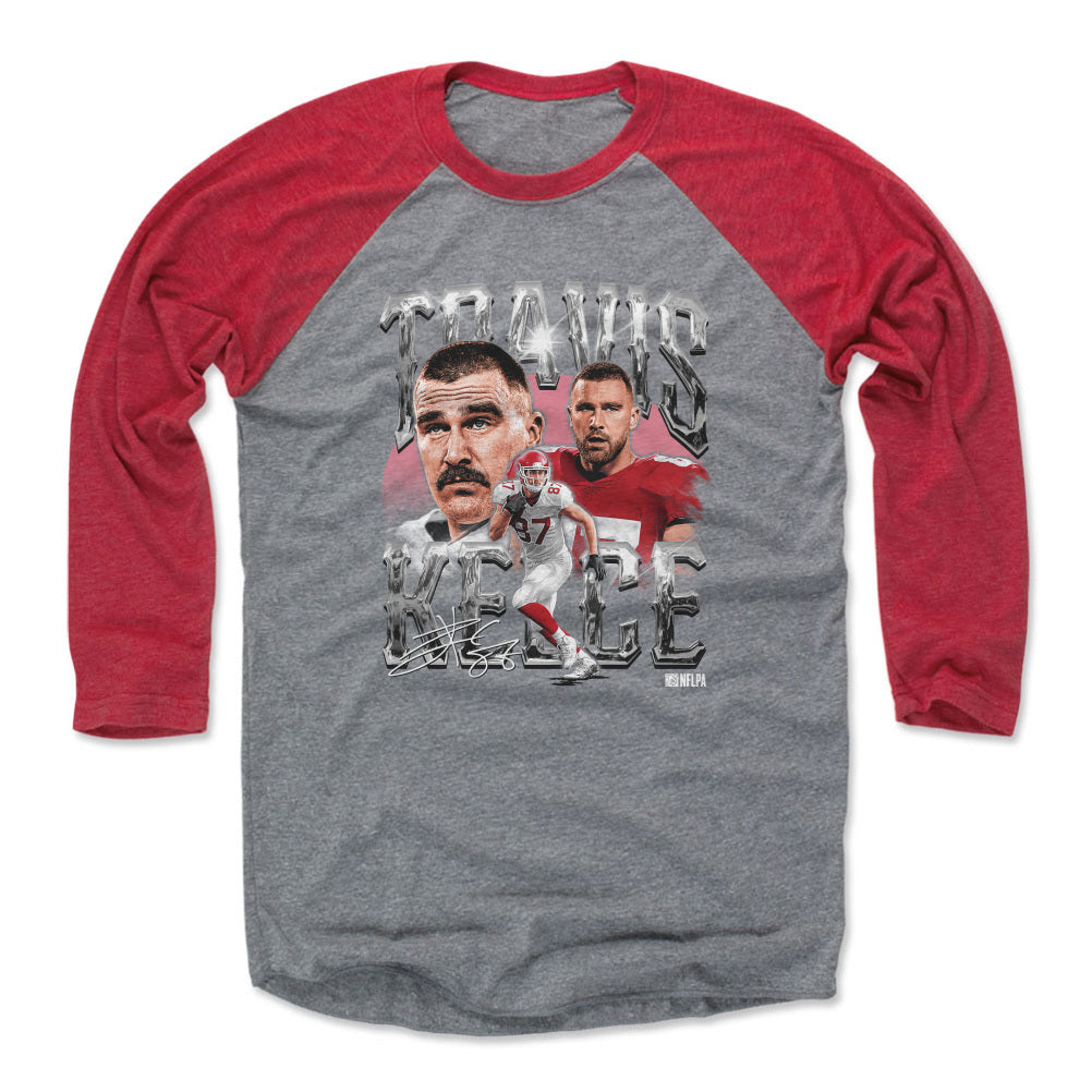 Travis Kelce Men&#39;s Baseball T-Shirt | 500 LEVEL