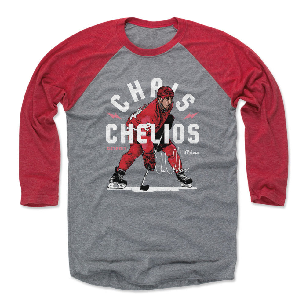 Chris Chelios Men&#39;s Baseball T-Shirt | 500 LEVEL