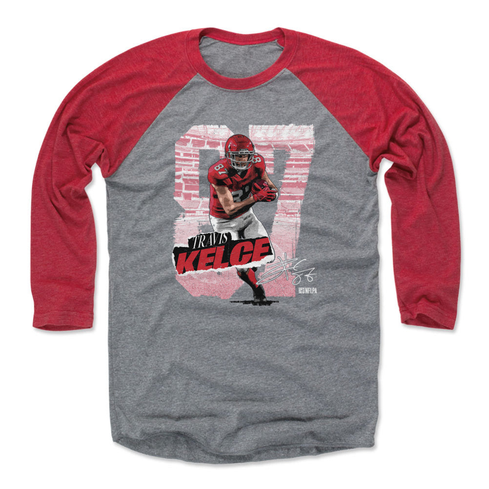 Travis Kelce Men&#39;s Baseball T-Shirt | 500 LEVEL