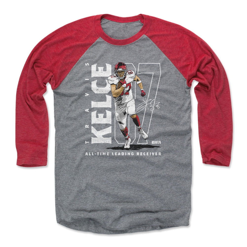 Travis Kelce Men&#39;s Baseball T-Shirt | 500 LEVEL