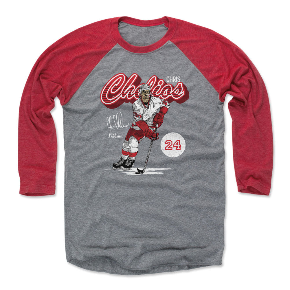 Chris Chelios Men&#39;s Baseball T-Shirt | 500 LEVEL