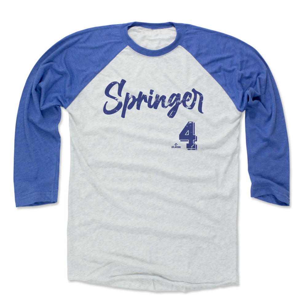 500LVL George Springer Men's Baseball T-Shirt - Toronto Baseball George Springer Cartoon Wht