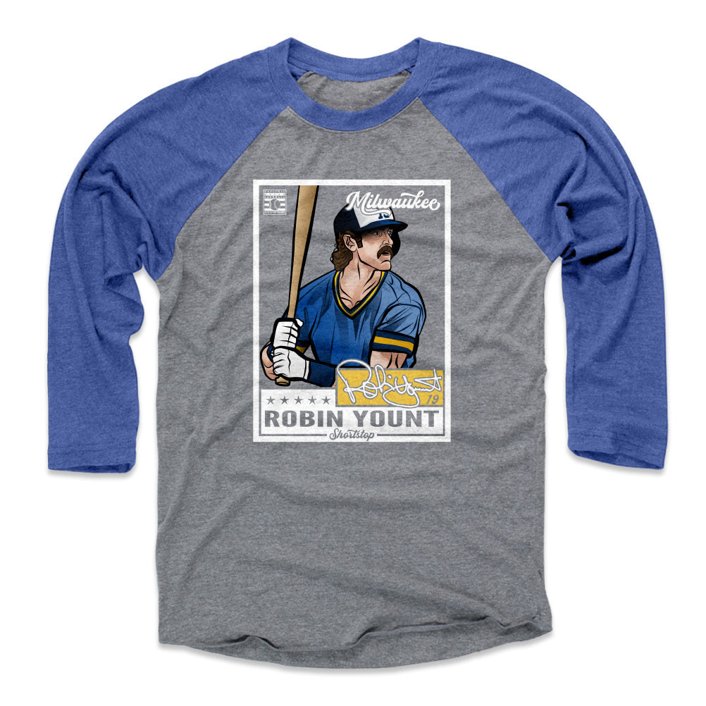 500 LEVEL Robin Yount Shirt - Vintage Milwaukee Baseball Raglan Tee - Robin  Yount Silhouette