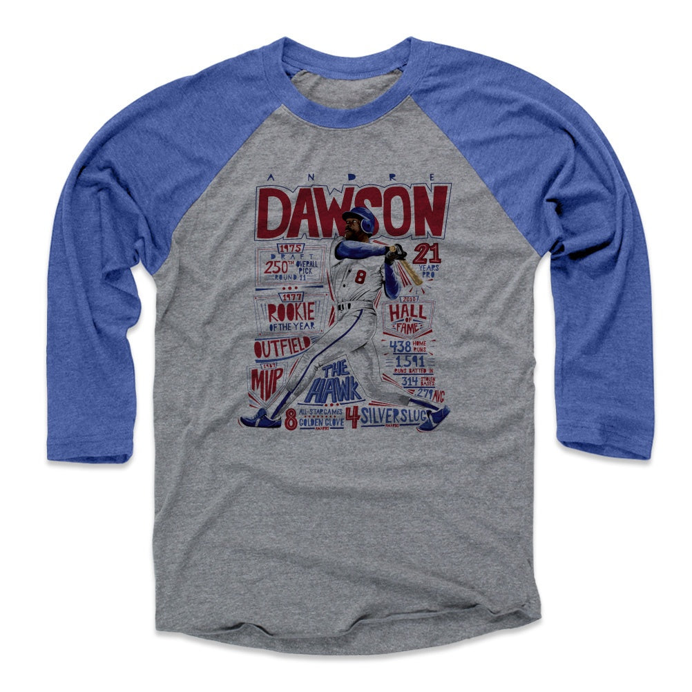Andre Dawson Chicago Cubs Men's Royal Roster Name & Number T-Shirt 