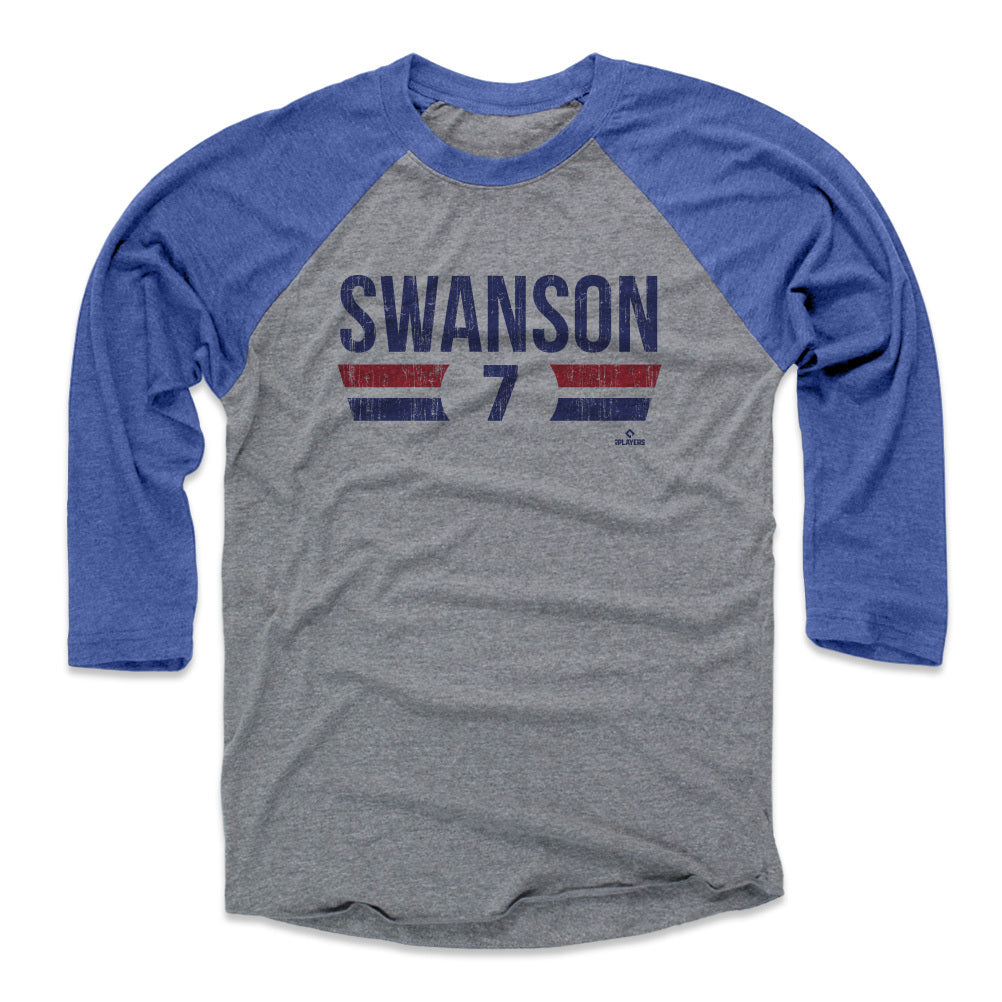 Dansby Swanson Men's Cotton T-Shirt - White - Chicago | 500 Level Major League Baseball Players Association (MLBPA)