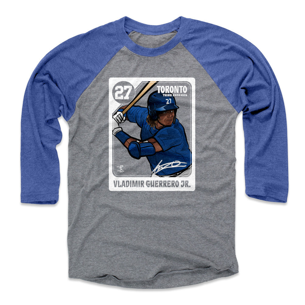 Vladimir Guerrero Jr. Men's Cotton T-Shirt - Royal Blue - Toronto | 500 Level Major League Baseball Players Association (MLBPA)