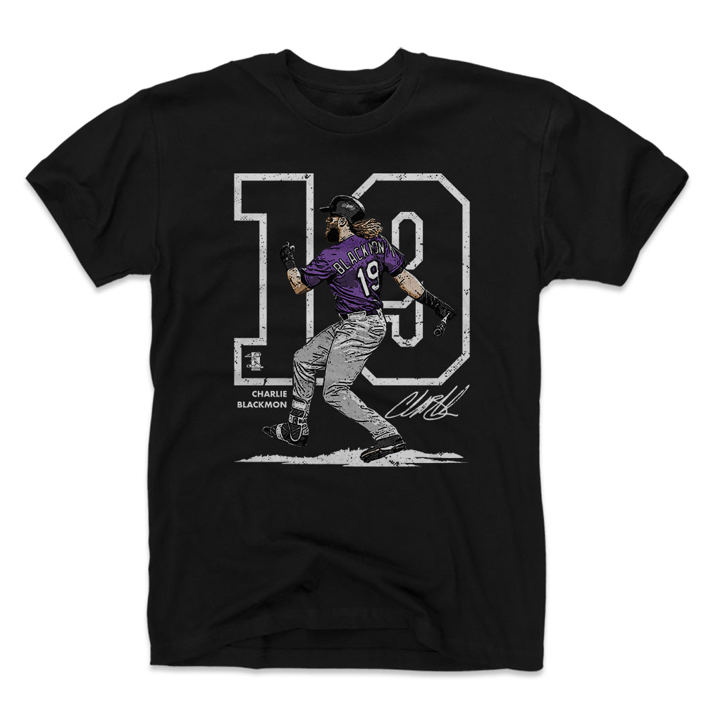 Colorado Rockies Men's 500 Level Charlie Blackmon Colorado Gray Shirt