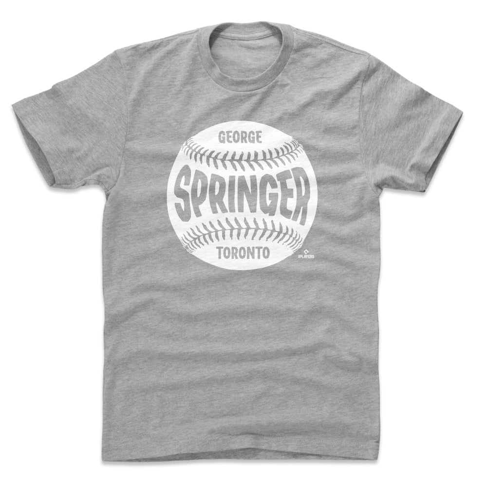 500LVL George Springer Men's Baseball T-Shirt - Toronto Baseball George Springer Cartoon Wht