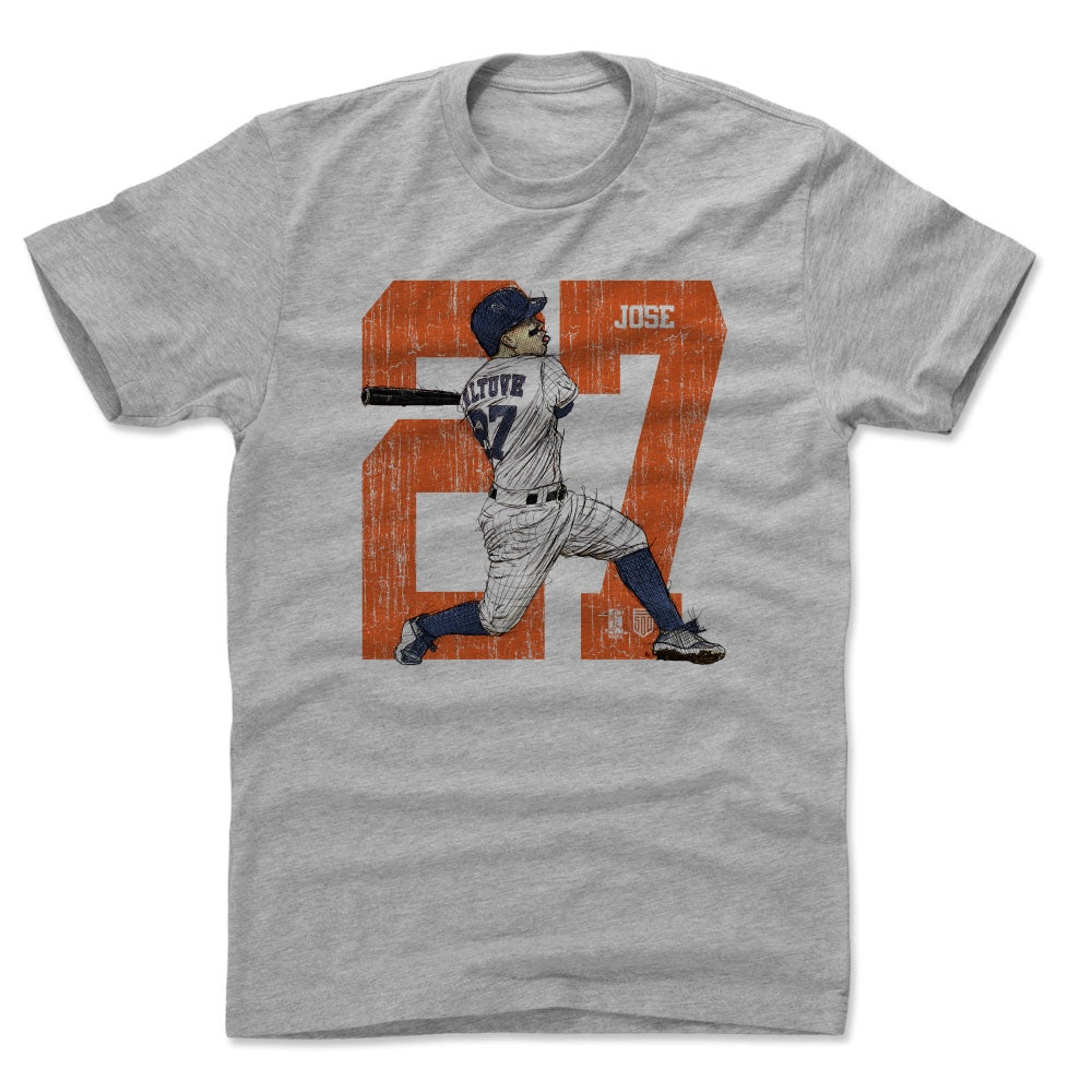  Jose Altuve Shirt (Cotton, Small, Heather Gray) - Jose