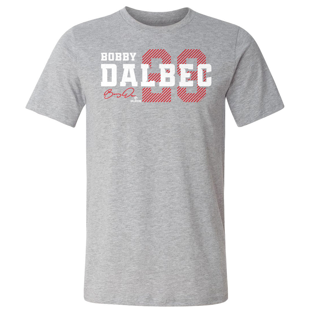 Boston Red Sox Bobby Dalbec Men's Cotton T-Shirt - Heather Gray - Boston | 500 Level Major League Baseball Players Association (MLBPA)