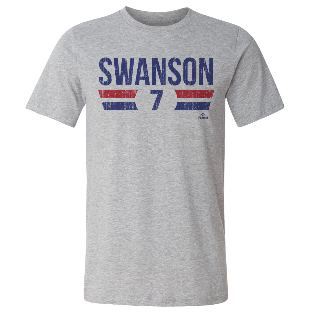 Dansby Swanson Shirt, Chicago Baseball Men's Cotton T-Shirt