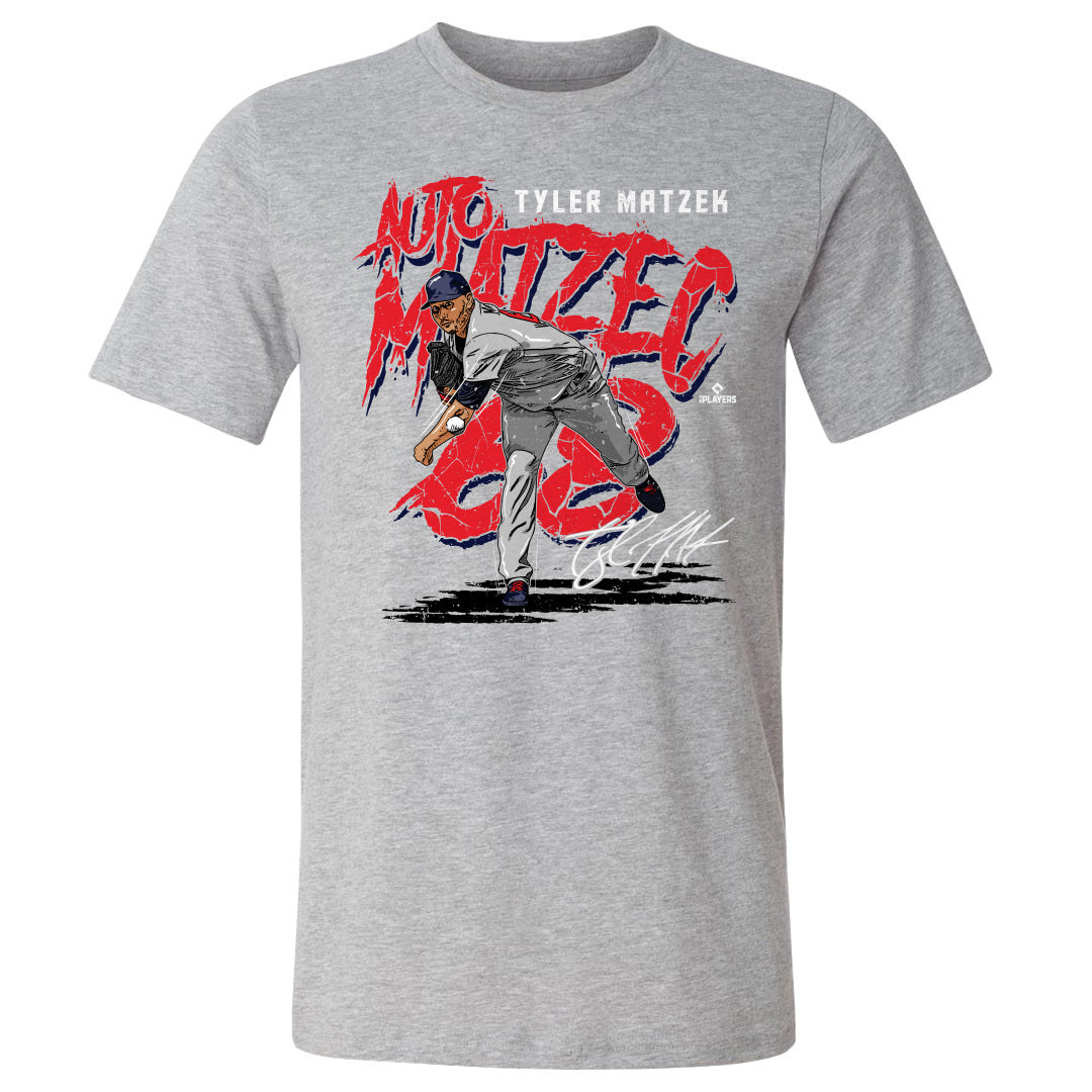 Atlanta Braves Tyler Matzek Men's Cotton T-Shirt - Heather Gray - Atlanta | 500 Level Major League Baseball Players Association (MLBPA)
