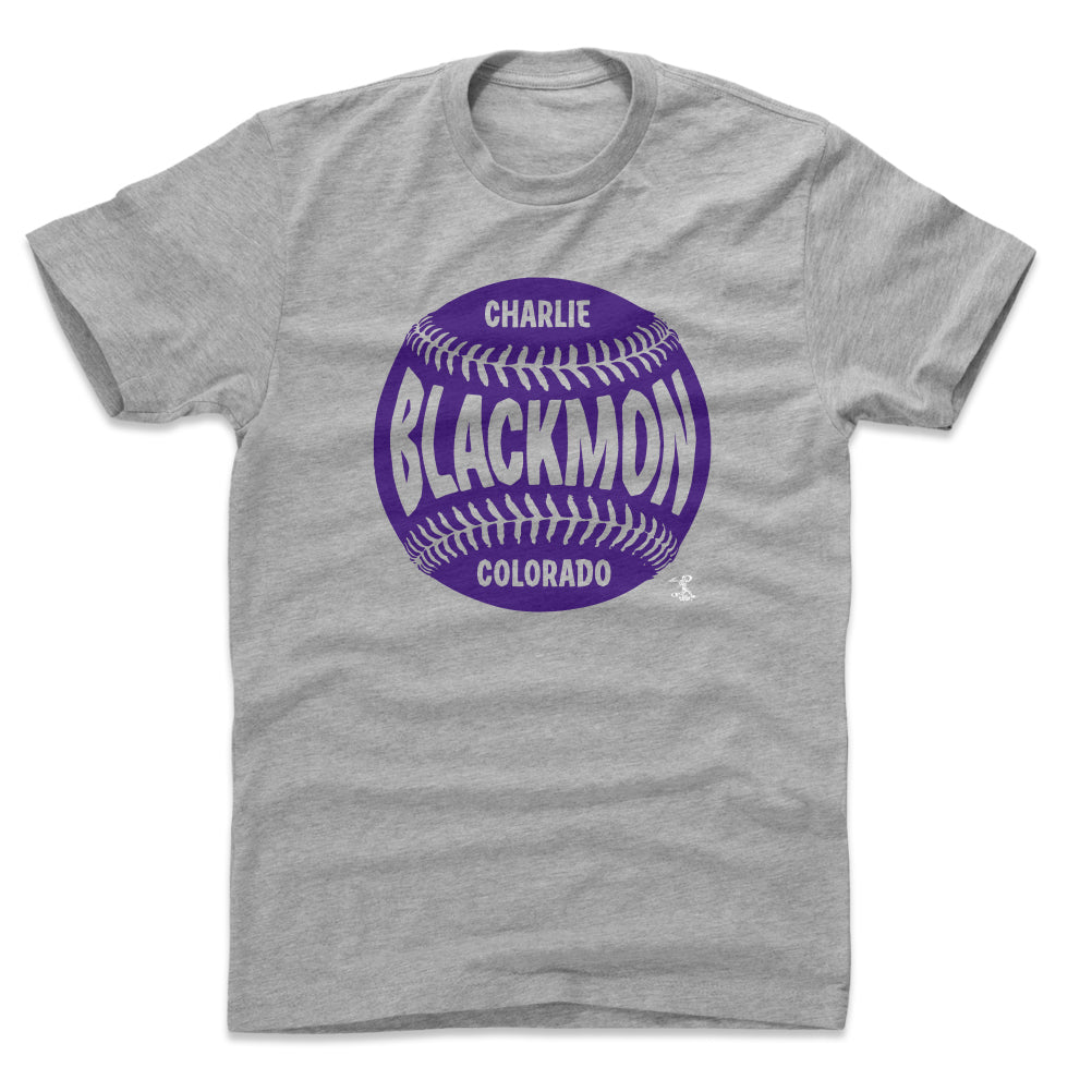 Colorado Rockies Men's 500 Level Charlie Blackmon Colorado Gray Shirt