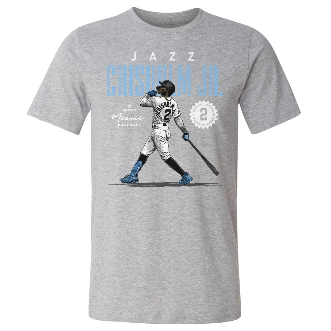 Jazz Chisholm Jr. Kids Toddler T-Shirt - Heather Gray - Miami | 500 Level Major League Baseball Players Association (MLBPA)