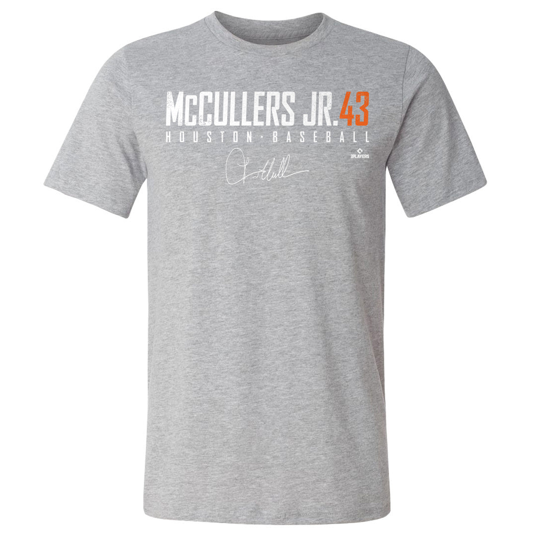 Houston Astros Lance McCullers Jr. Men's Cotton T-Shirt - Heather Gray - Houston | 500 Level Major League Baseball Players Association (MLBPA)