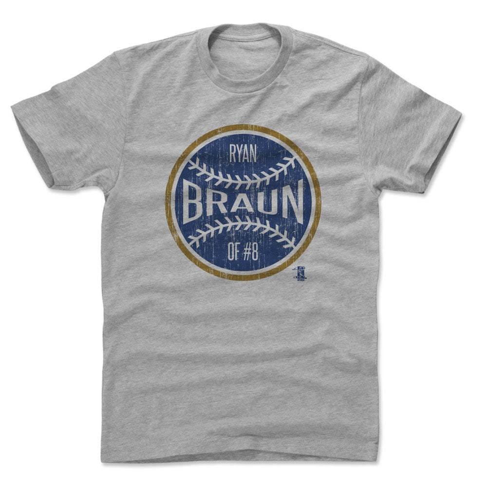 Milwaukee Brewers Men's 500 Level Ryan Braun Milwaukee White T-Shirt