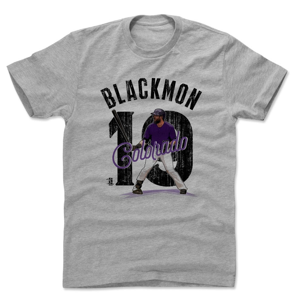 Colorado Rockies Men's 500 Level Charlie Blackmon Colorado Gray Shirt