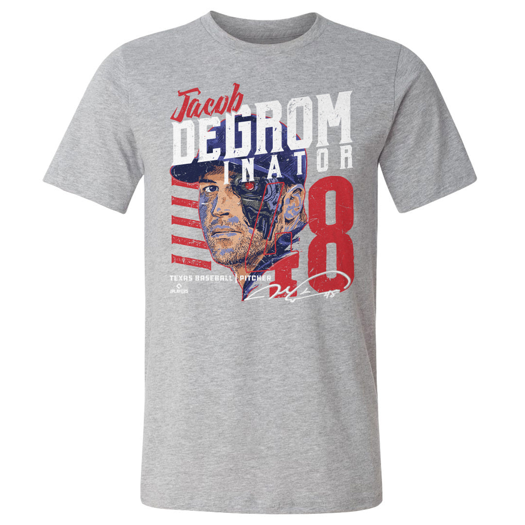 .com: 500 LEVEL Jacob deGrom Shirt - Jacob deGrom Texas Base : Sports  & Outdoors