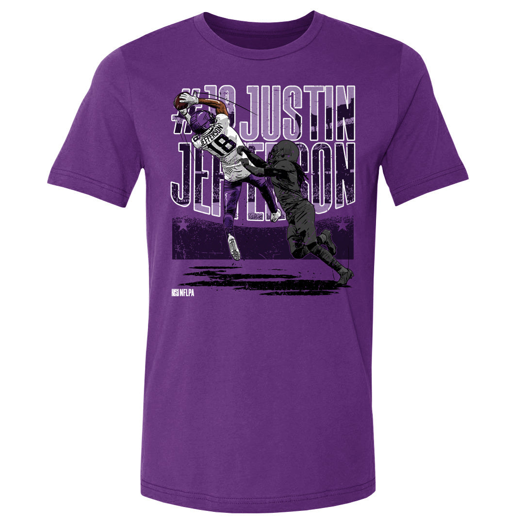 Justin Jefferson Shirt, Minnesota Football Men's Cotton T-Shirt