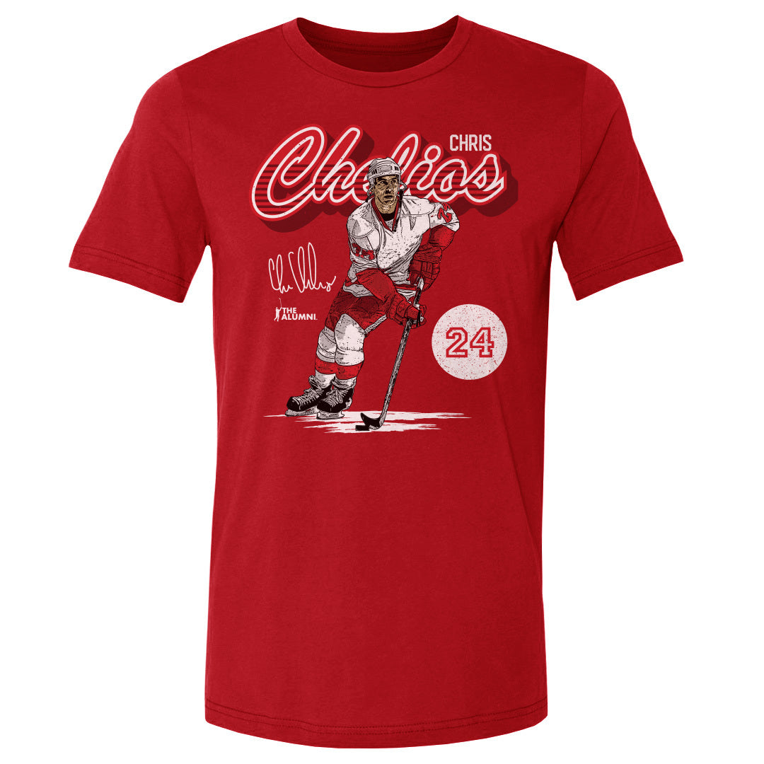 Chris Chelios Men&#39;s Cotton T-Shirt | 500 LEVEL