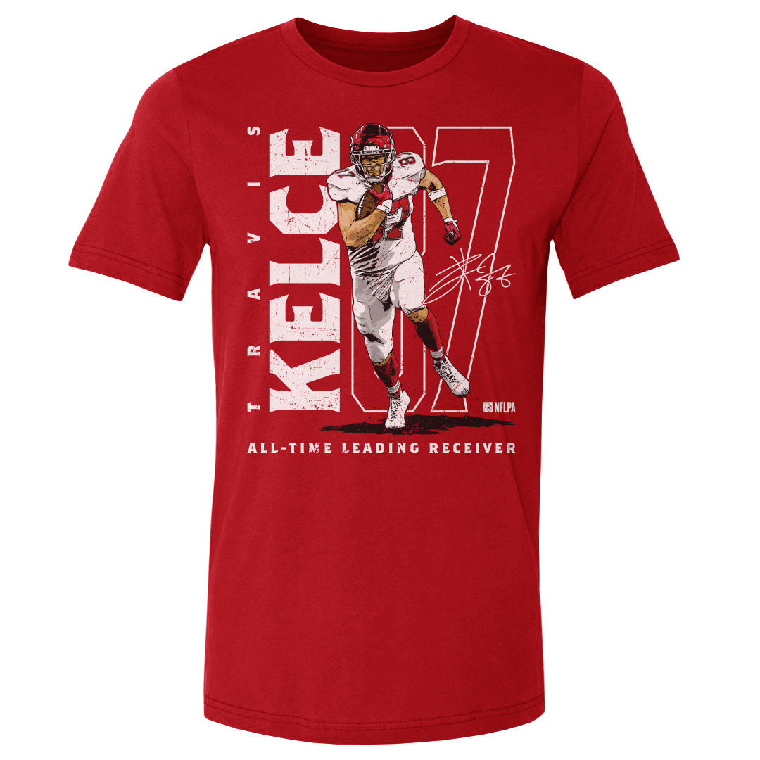 Travis Kelce Men&#39;s Cotton T-Shirt | 500 LEVEL