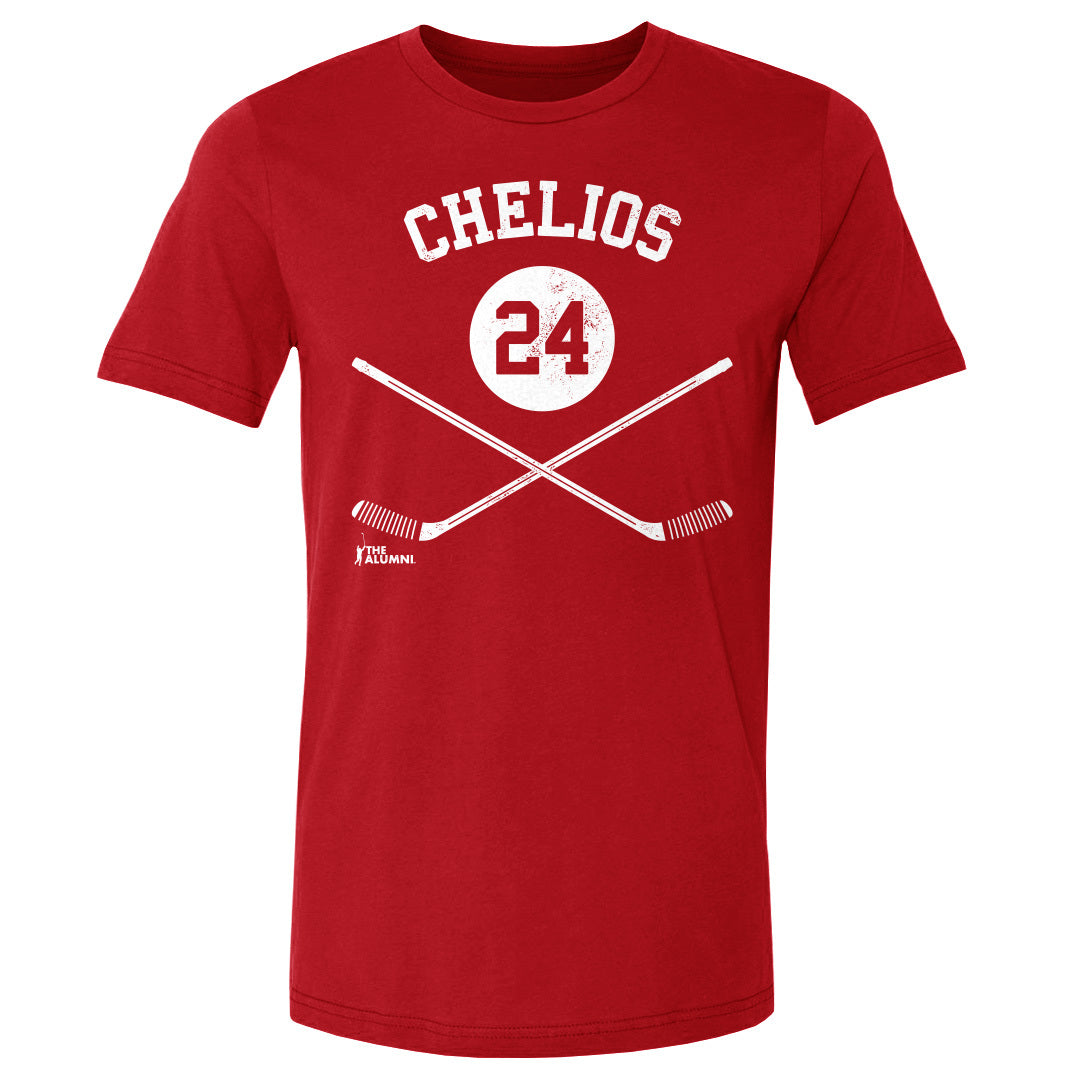 Chris Chelios Men&#39;s Cotton T-Shirt | 500 LEVEL