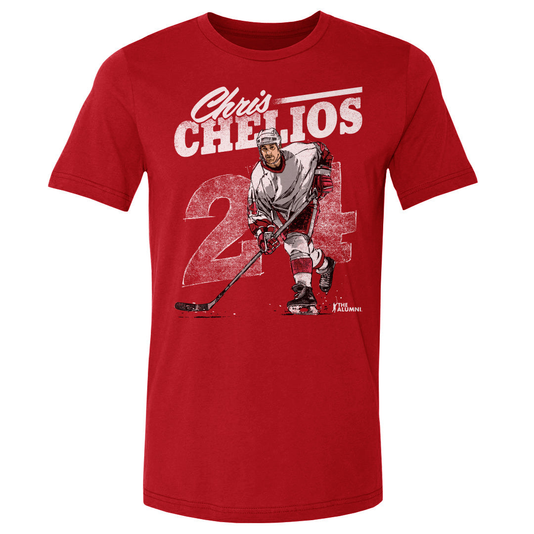 Chris Chelios Men&#39;s Cotton T-Shirt | 500 LEVEL