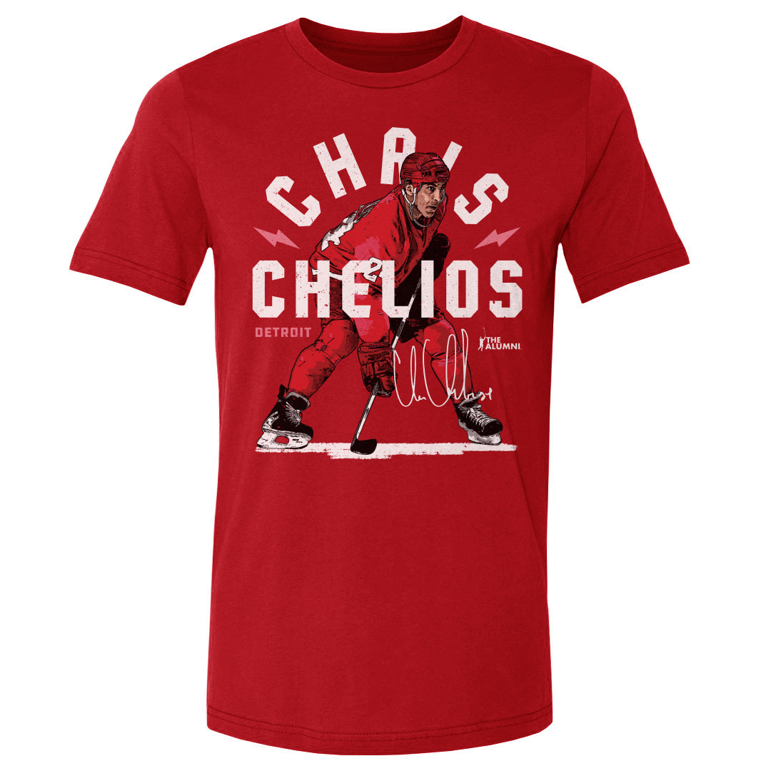 Chris Chelios Men&#39;s Cotton T-Shirt | 500 LEVEL