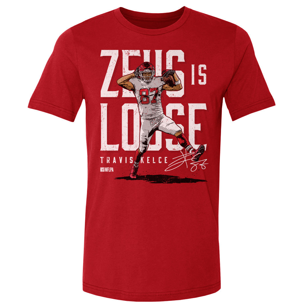 Travis Kelce Men&#39;s Cotton T-Shirt | 500 LEVEL