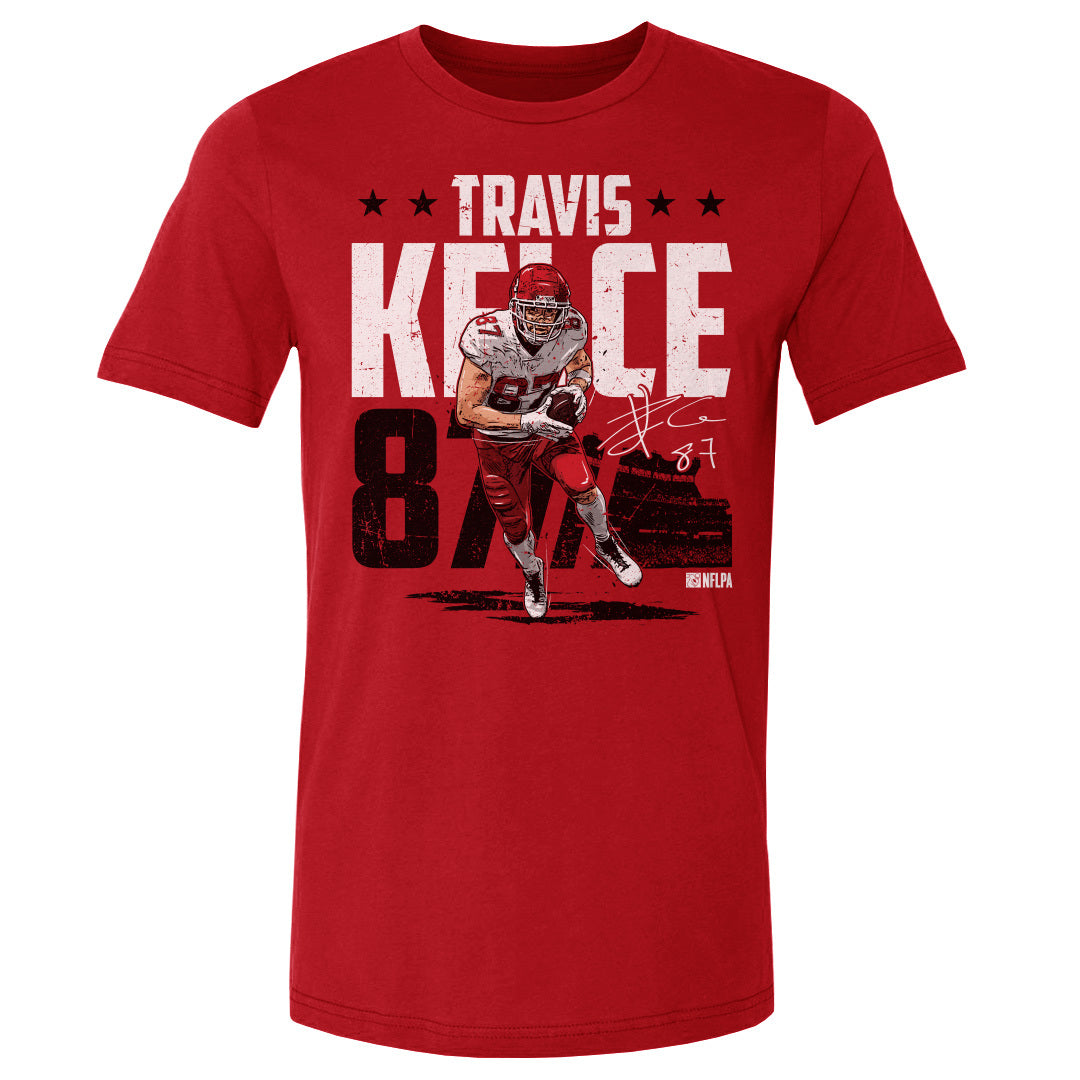 Travis Kelce Men&#39;s Cotton T-Shirt | 500 LEVEL