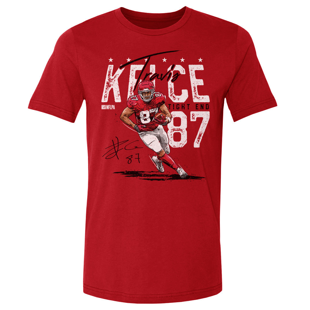 Travis Kelce Men&#39;s Cotton T-Shirt | 500 LEVEL