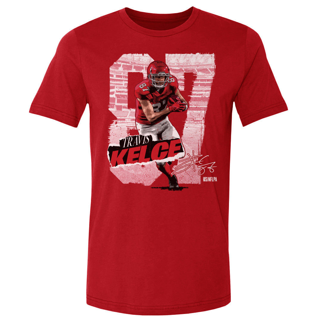 Travis Kelce Men&#39;s Cotton T-Shirt | 500 LEVEL