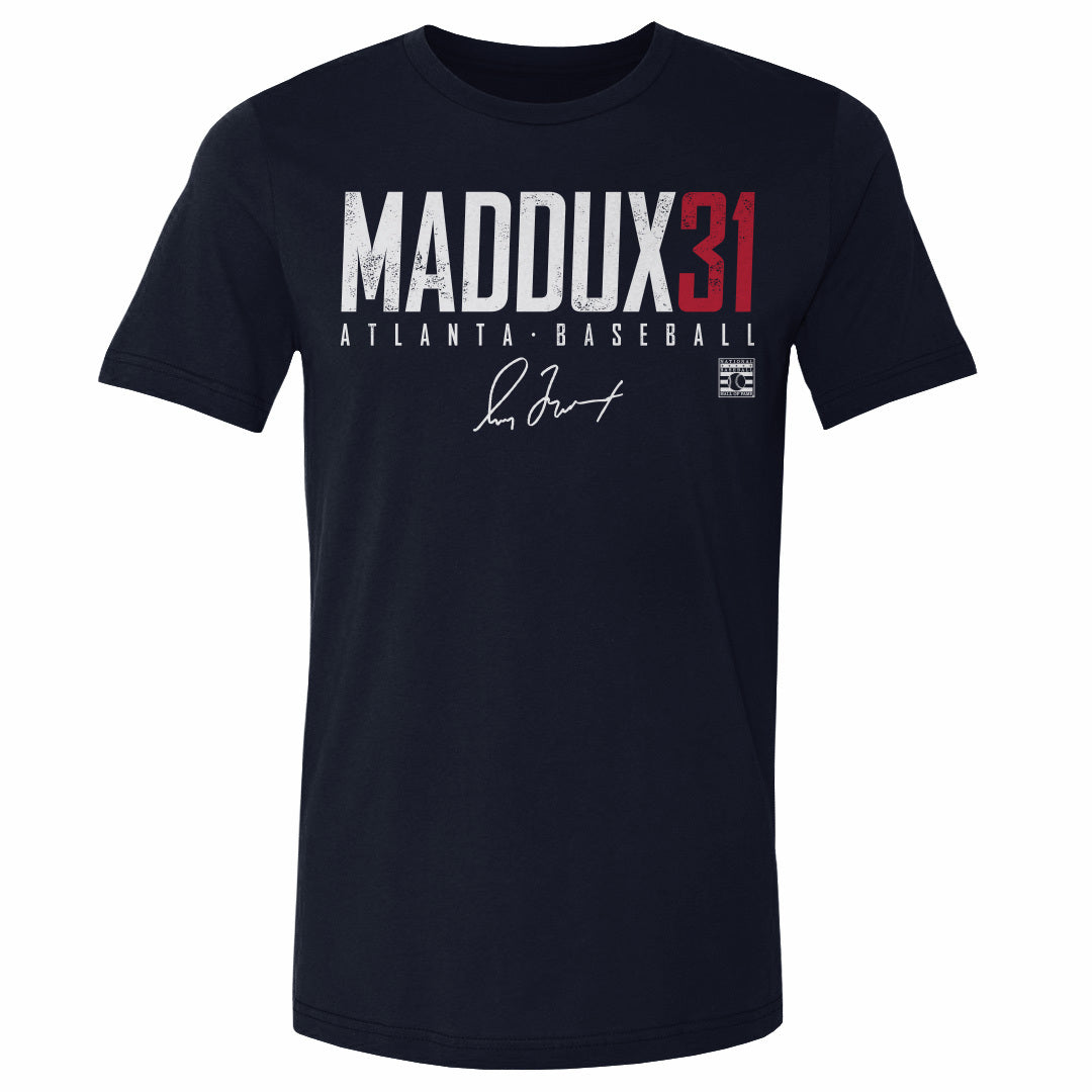Greg Maddux Men's Cotton T-Shirt - True Navy - Atlanta | 500 Level