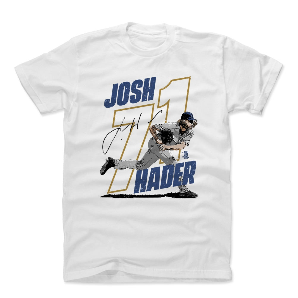 Milwaukee Brewers Men's 500 Level Josh Hader Milwaukee White Shirt