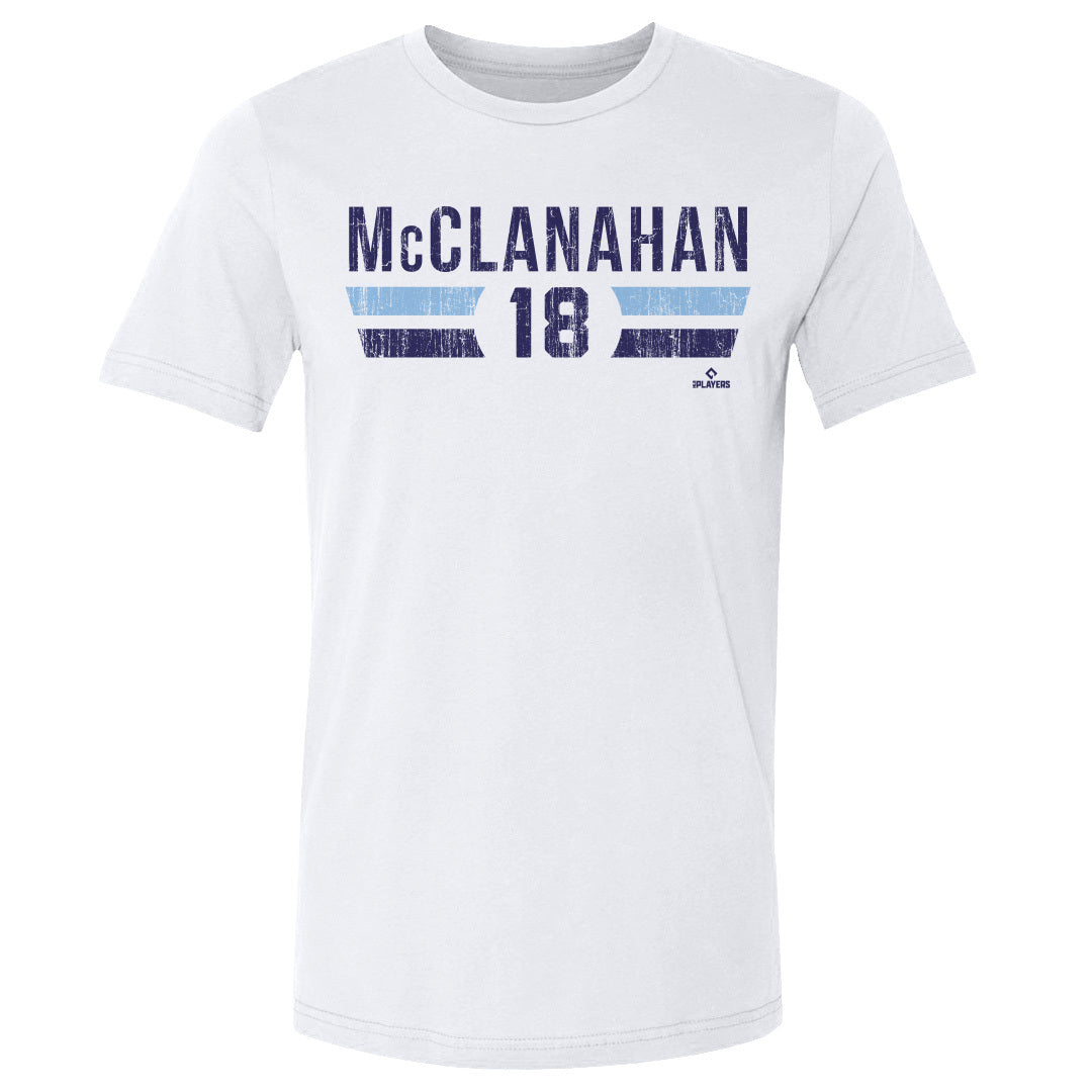 Shane Mcclanahan Men's Cotton T-Shirt - White - Tampa Bay | 500 Level Major League Baseball Players Association (MLBPA)