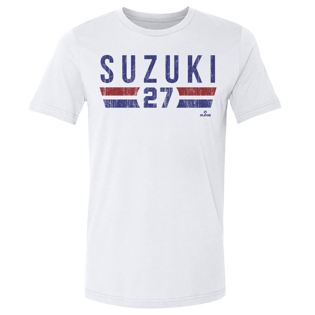 Seiya Suzuki Men's Cotton T-Shirt - White - Chicago | 500 Level Major League Baseball Players Association (MLBPA)