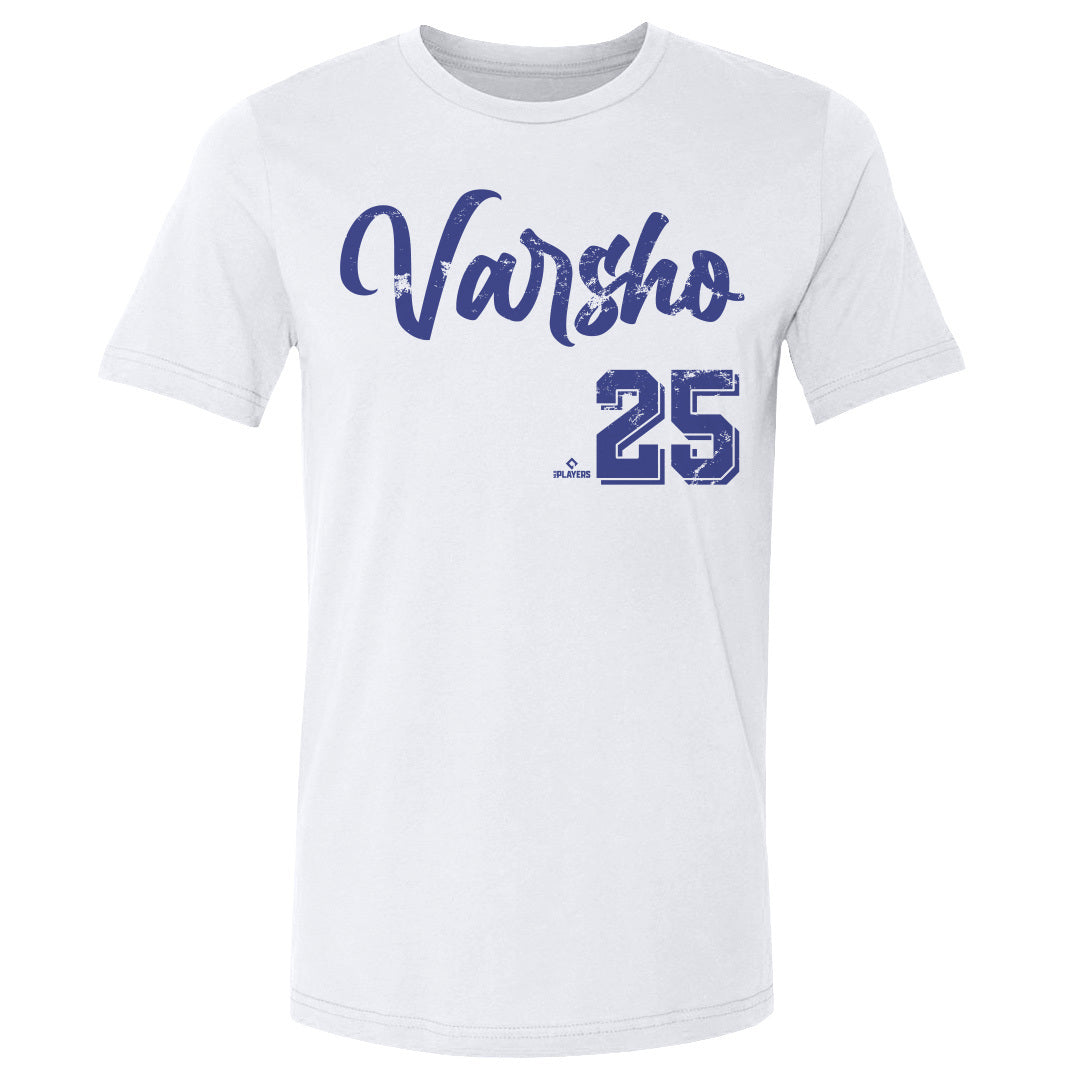 Daulton Varsho Men's Cotton T-Shirt - White - Toronto | 500 Level Major League Baseball Players Association (MLBPA)