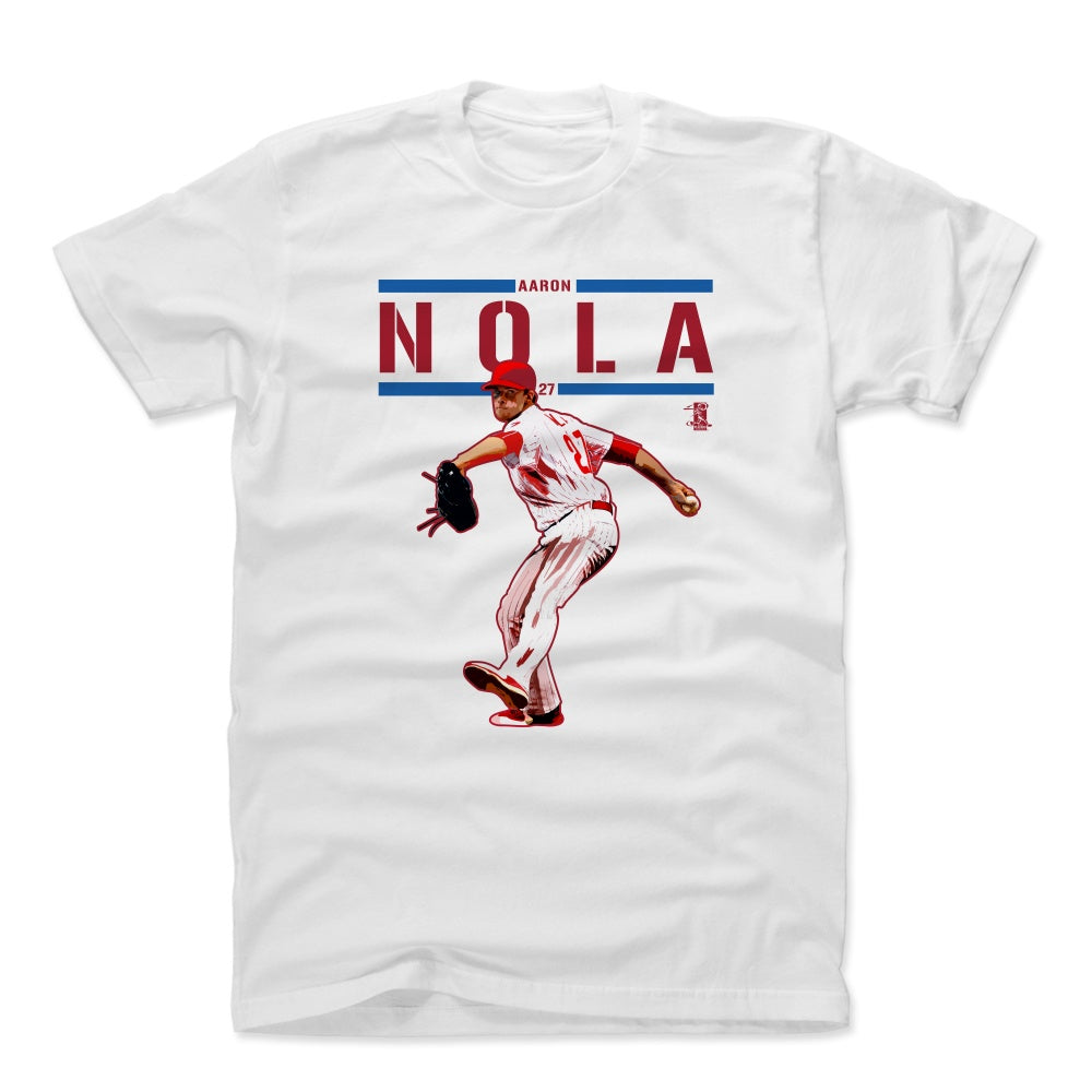 Aaron Nola Men's Cotton T-Shirt - Philadelphia Baseball Aaron Nola  Workhorse W WHT