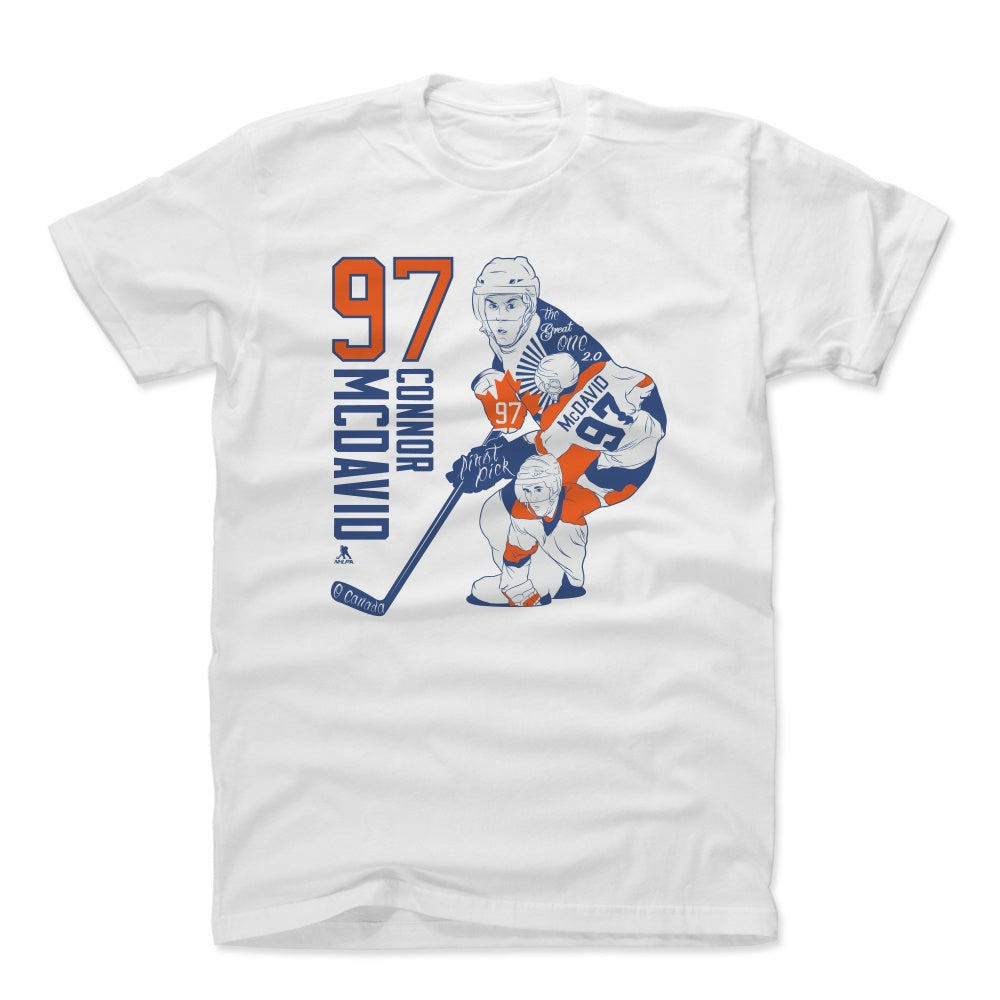 Connor McDavid Shirt | Edmonton Hockey Men's Cotton T-Shirt | 500