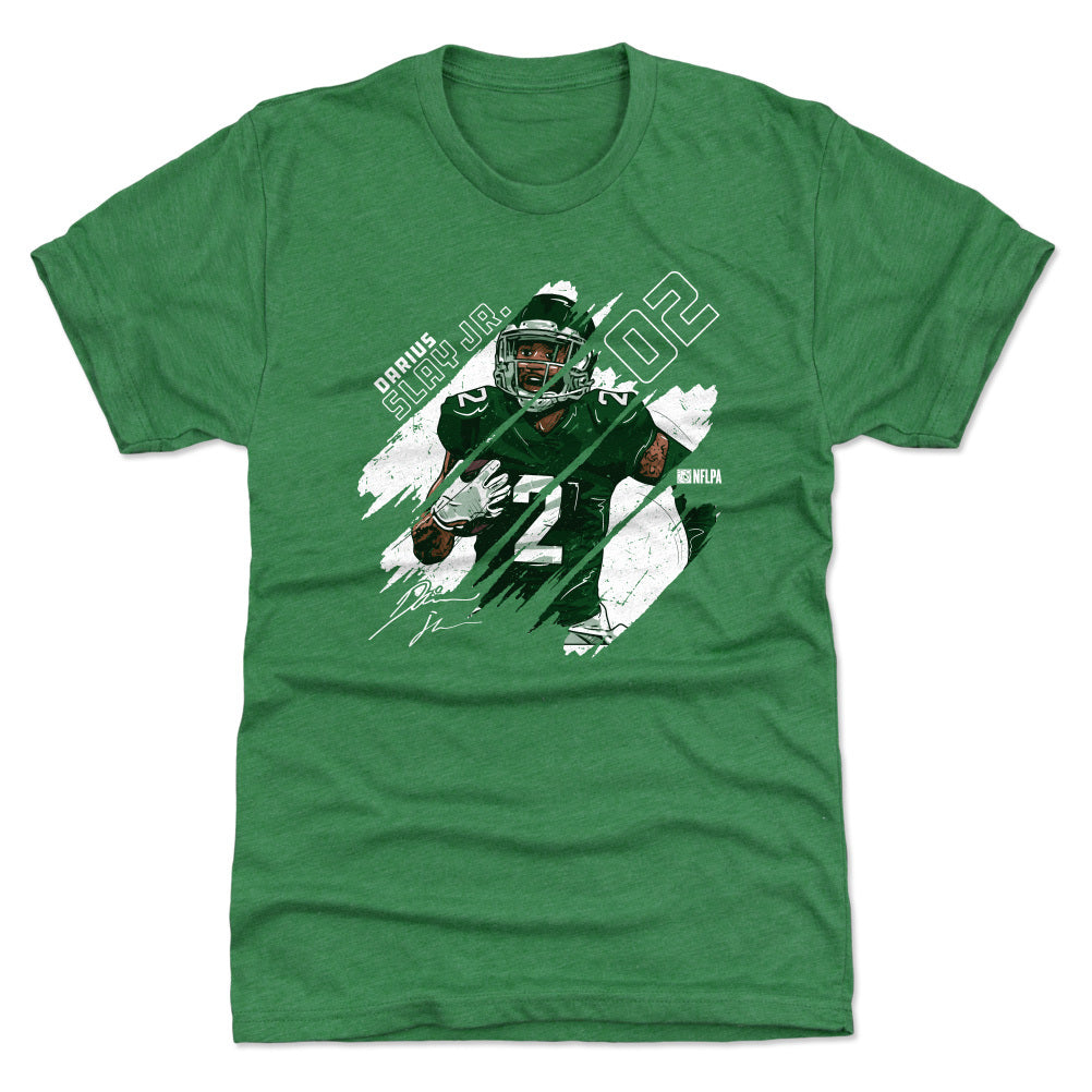 Custom Philadelphia Eagles Women's Green Any Name & Number Logo Slim Fit T- Shirt 