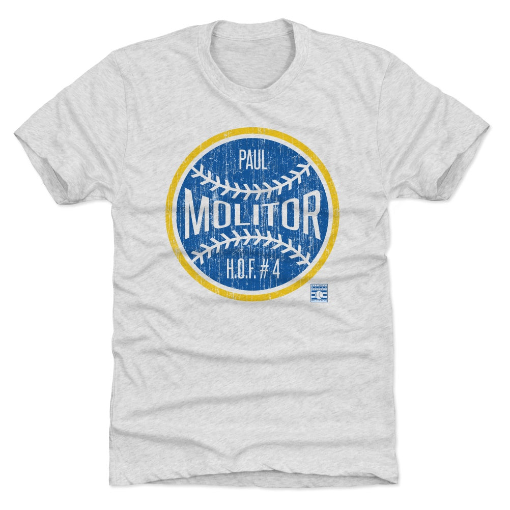 Paul Molitor T-Shirt, Milwaukee Baseball Hall of Fame Men's Premium  T-Shirt