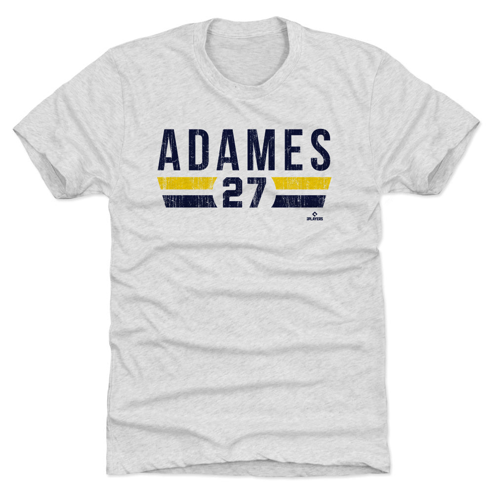 Milwaukee Brewers Willy Adames Men's Cotton T-Shirt - True Navy - Milwaukee | 500 Level Major League Baseball Players Association (MLBPA)