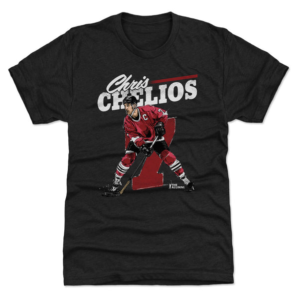 Chris Chelios T-Shirt | Chicago NHLA Men's Premium T-Shirt | 500 Level ...