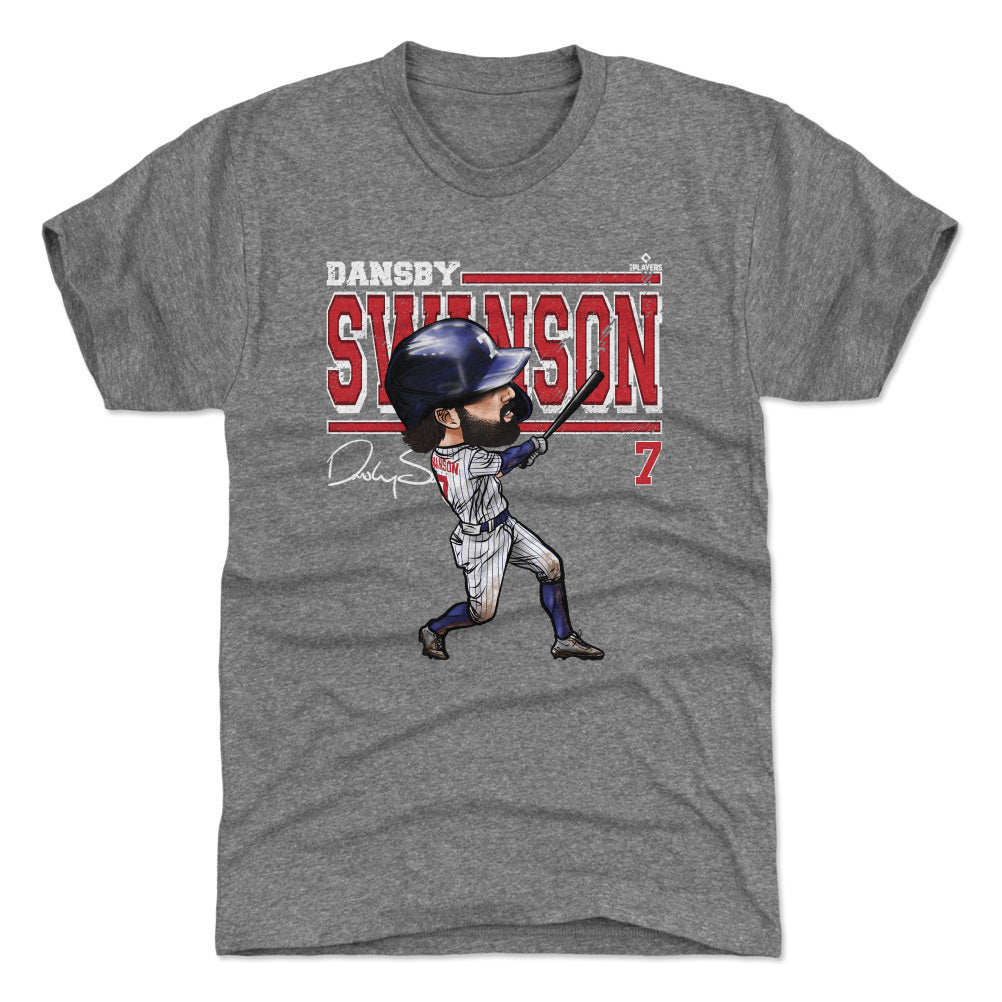 Dansby Swanson Shirt, Chicago Baseball Men's Cotton T-Shirt