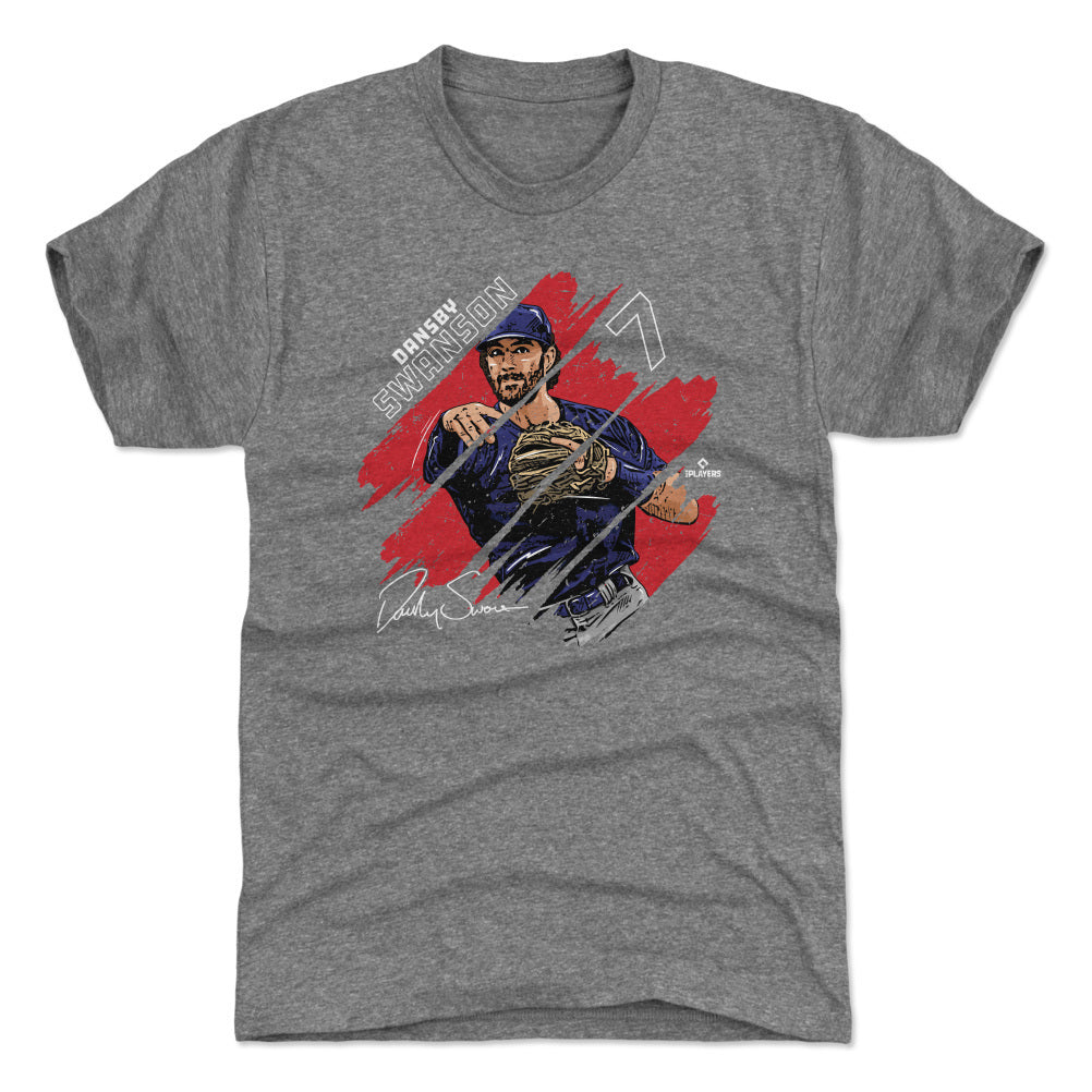 Dansby Swanson Shirt, Chicago Baseball Men's Cotton T-Shirt