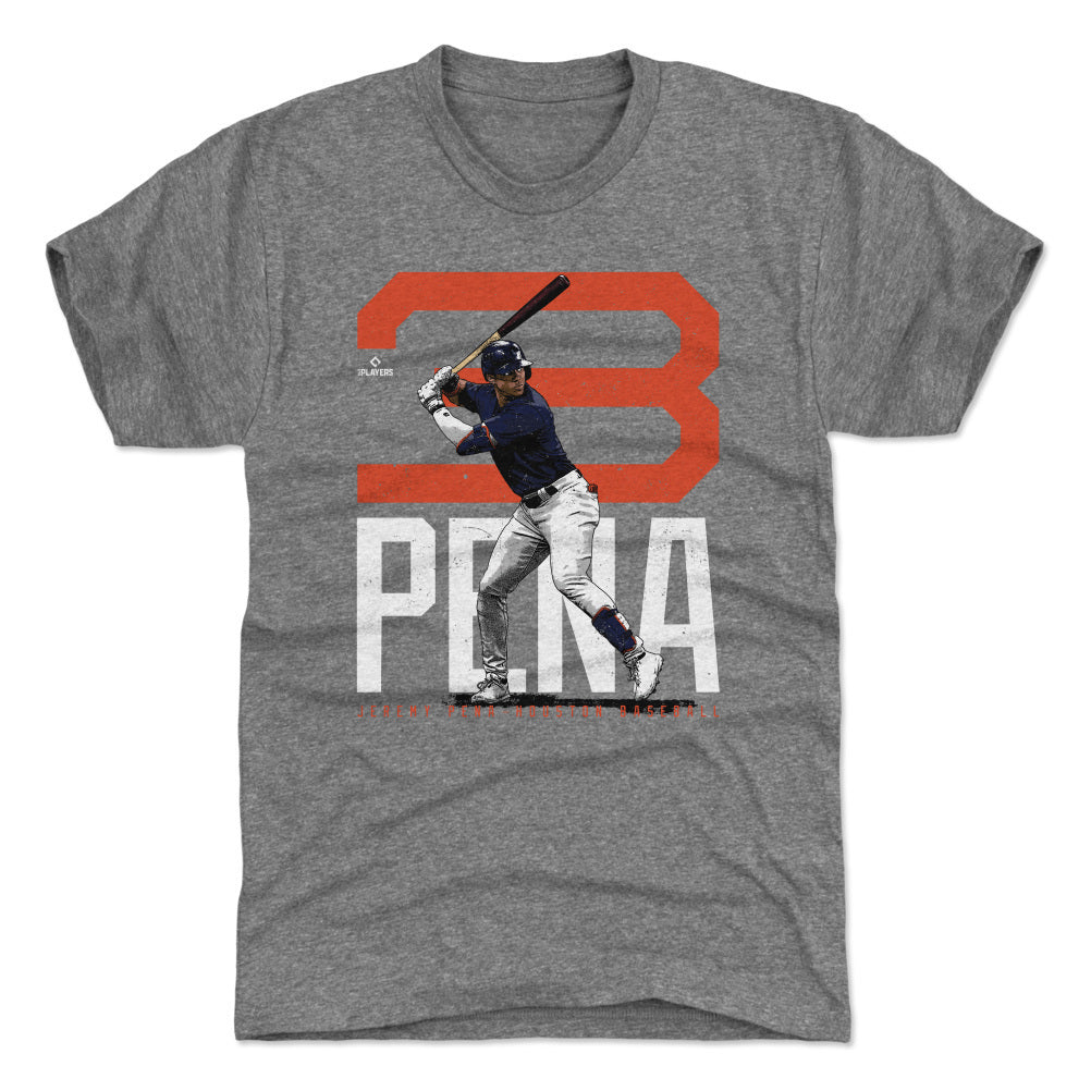 Houston Astros Jeremy Pena Men's Premium T-Shirt - Tri Gray - Houston | 500 Level Major League Baseball Players Association (MLBPA)