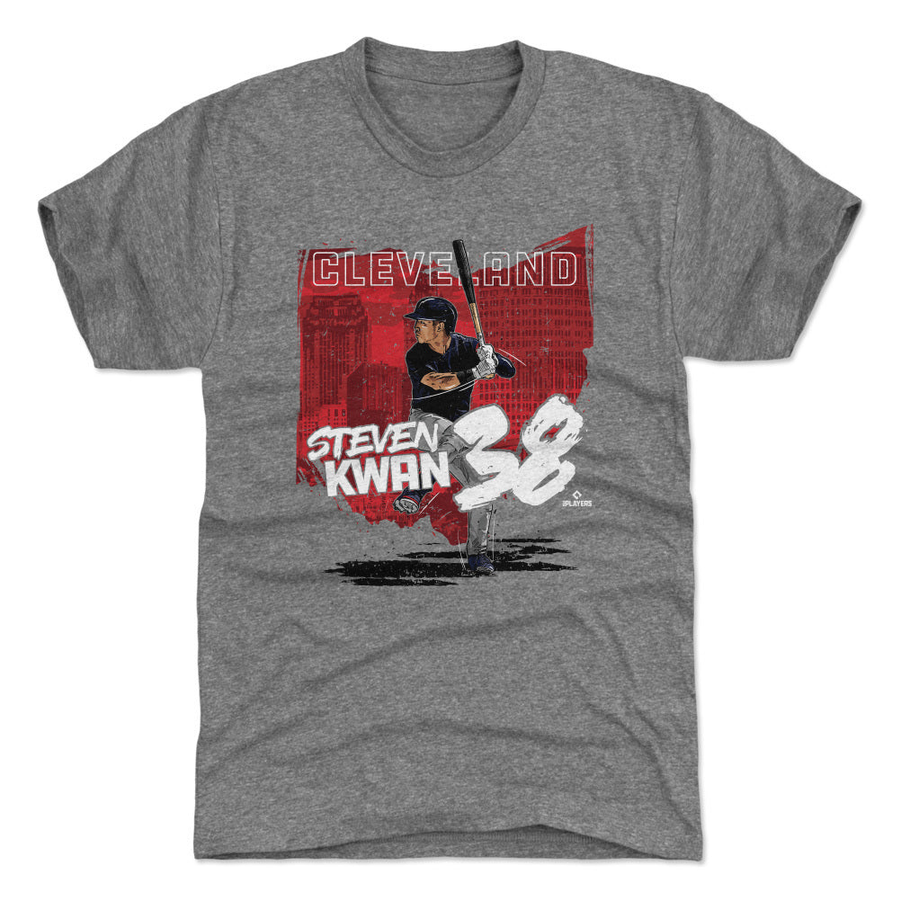 Shane Bieber Men's Hoodie - Gray - Cleveland | 500 Level Major League Baseball Players Association (MLBPA)