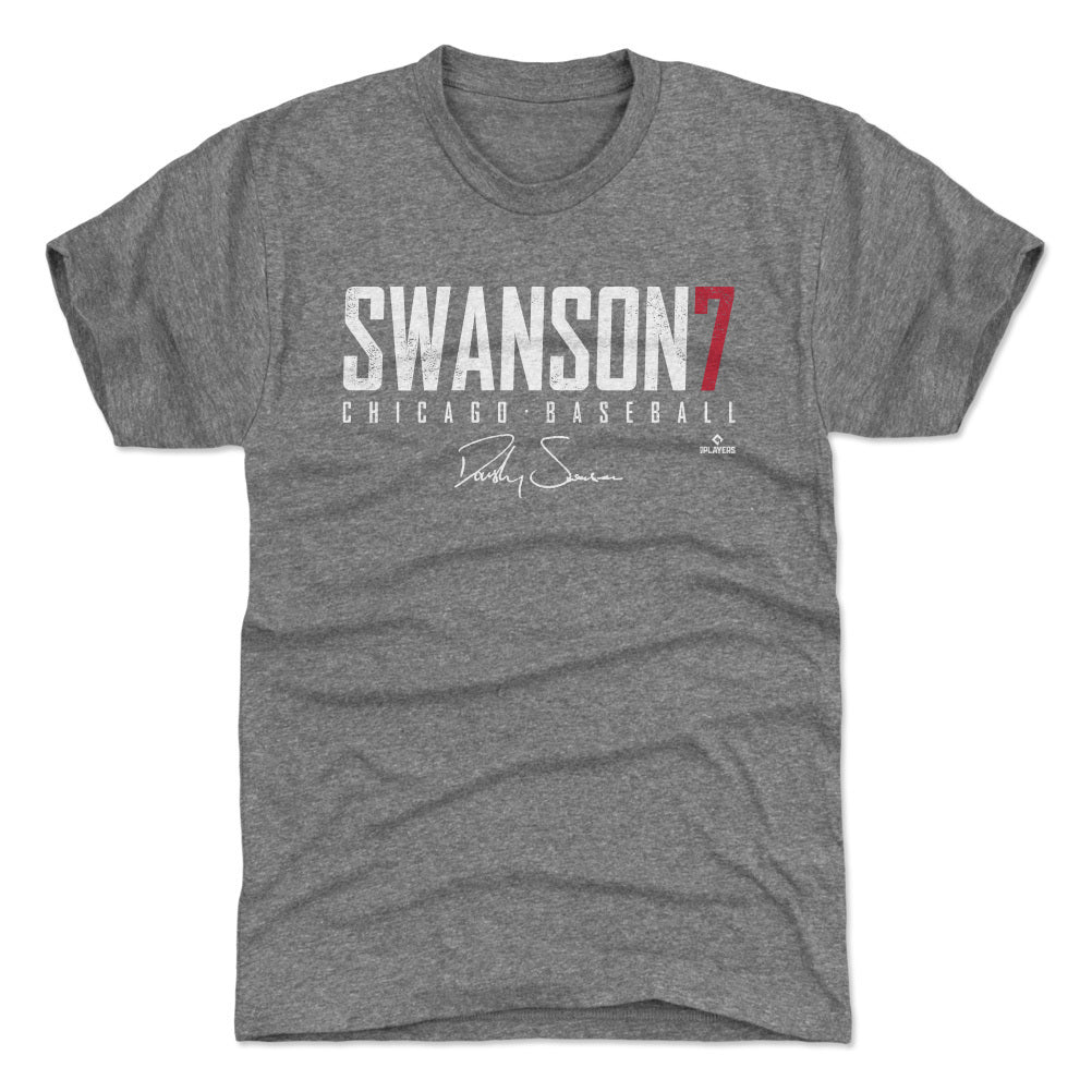 Dansby Swanson Men's Baseball T-shirt Chicago Baseball 