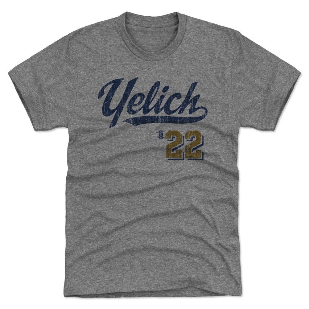 Milwaukee Brewers Men's 500 Level Christian Yelich Milwaukee White T-Shirt