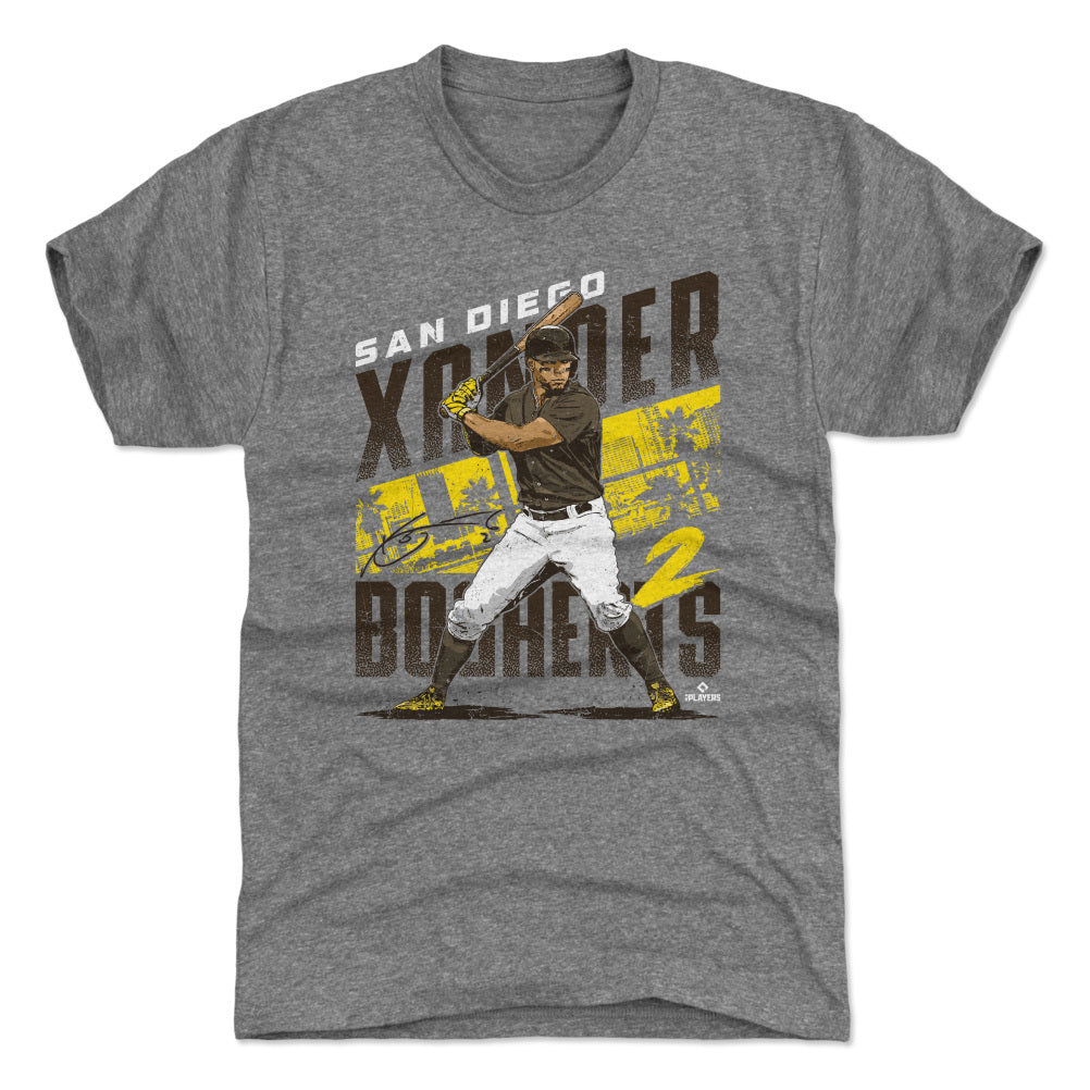 Xander Bogaerts Men's Premium T-Shirt - Tri Gray - San Diego | 500 Level Major League Baseball Players Association (MLBPA)